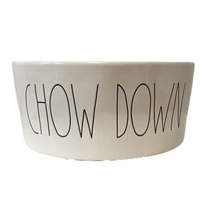 Rae Dunn Chow Down Pet Bowl Dog Dish Ceramic Stoneware by Magenta